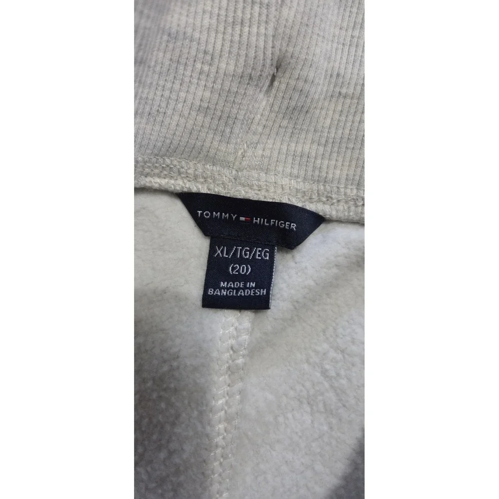 Tommy Hilfiger Heathered Cream Joggers Pants W/ Side Logo Boys Youth Sz XL (20)
